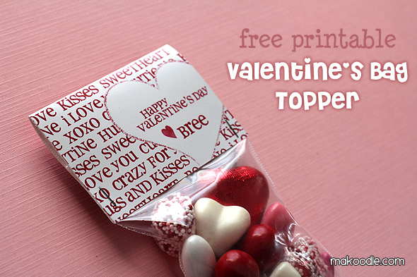 Adopt A Pet Bag Topper Instant Download Valentine's 